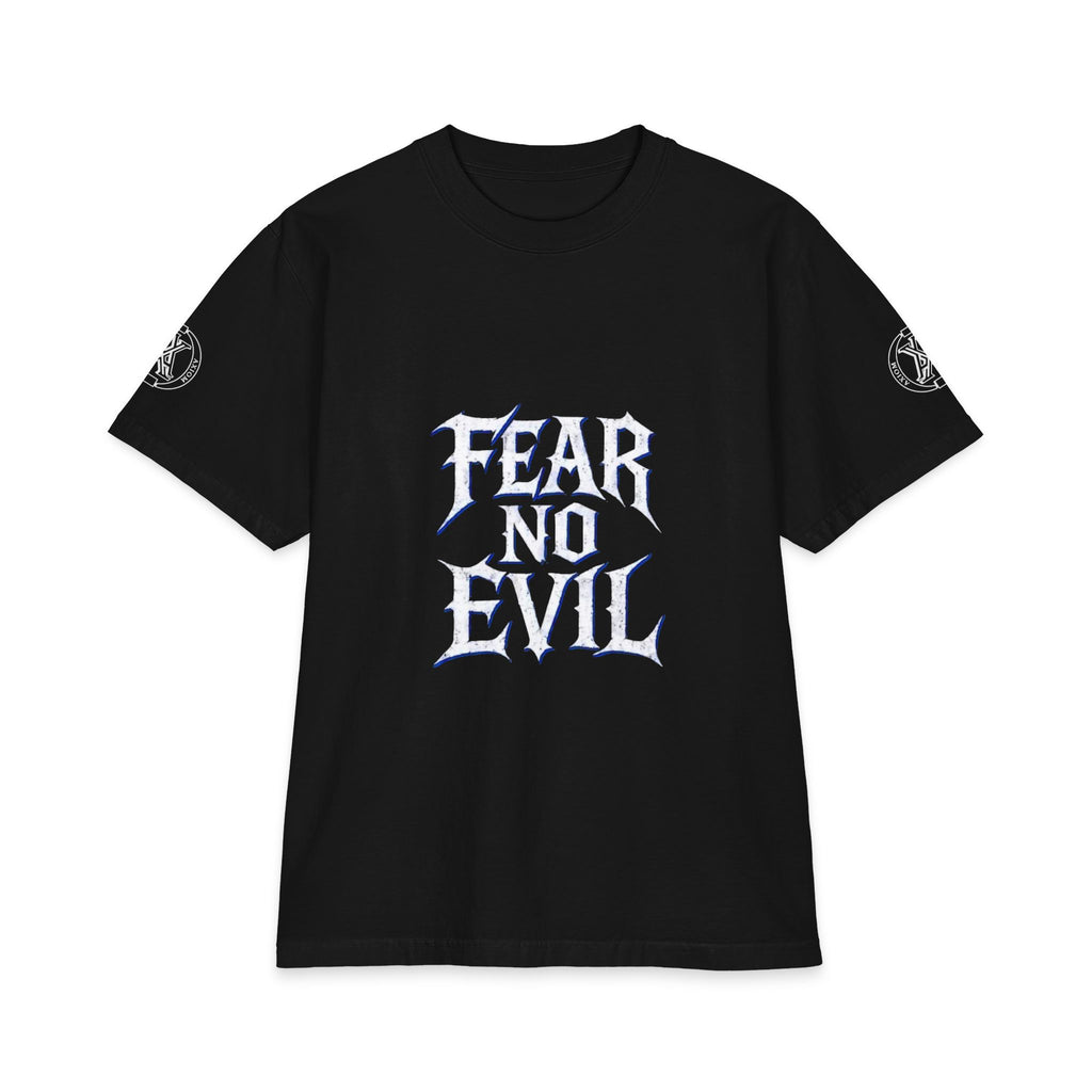 Fear No Evil Graphic Tee — Gothic Metal Band Style Short Sleeve