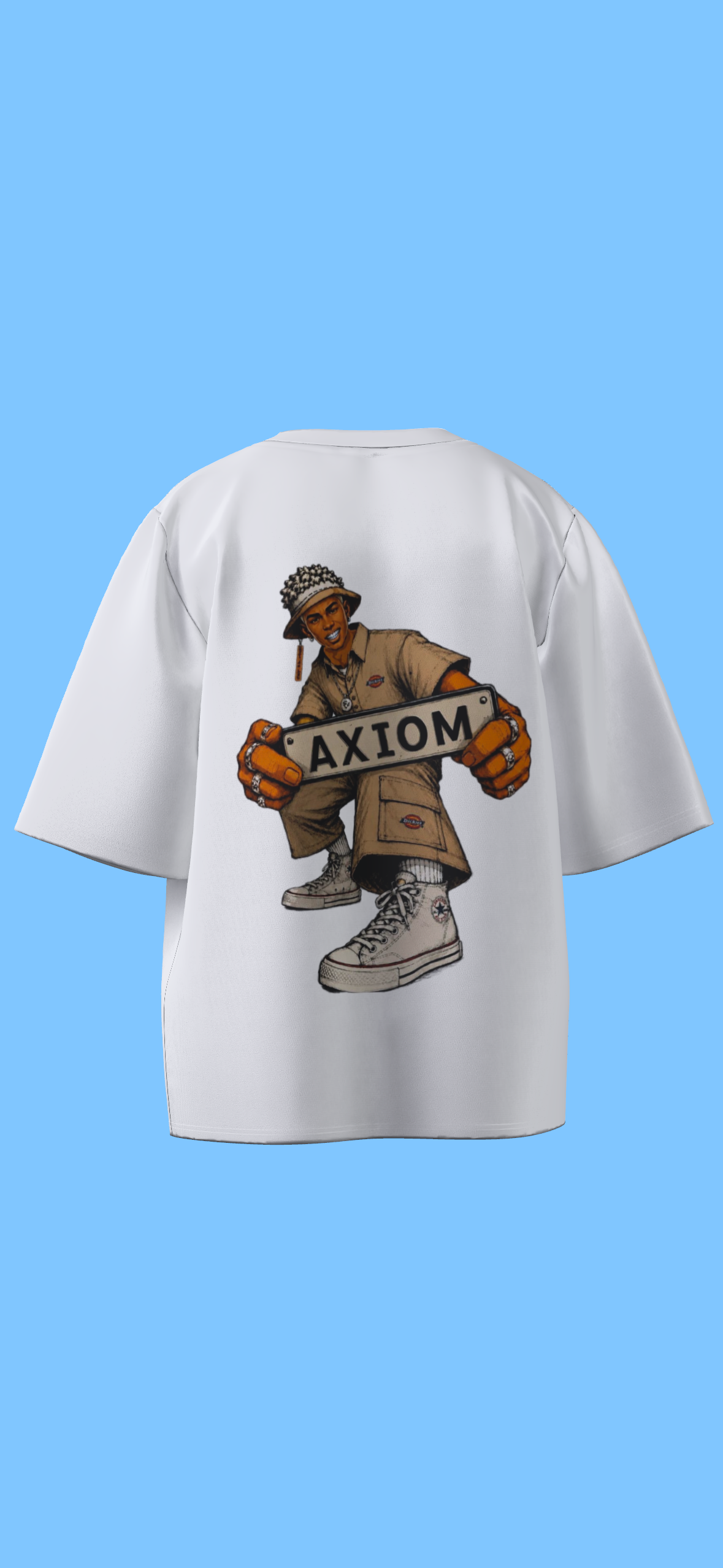 Axiom "DESTINY" Gothic Graphic Tee – Off-White / White