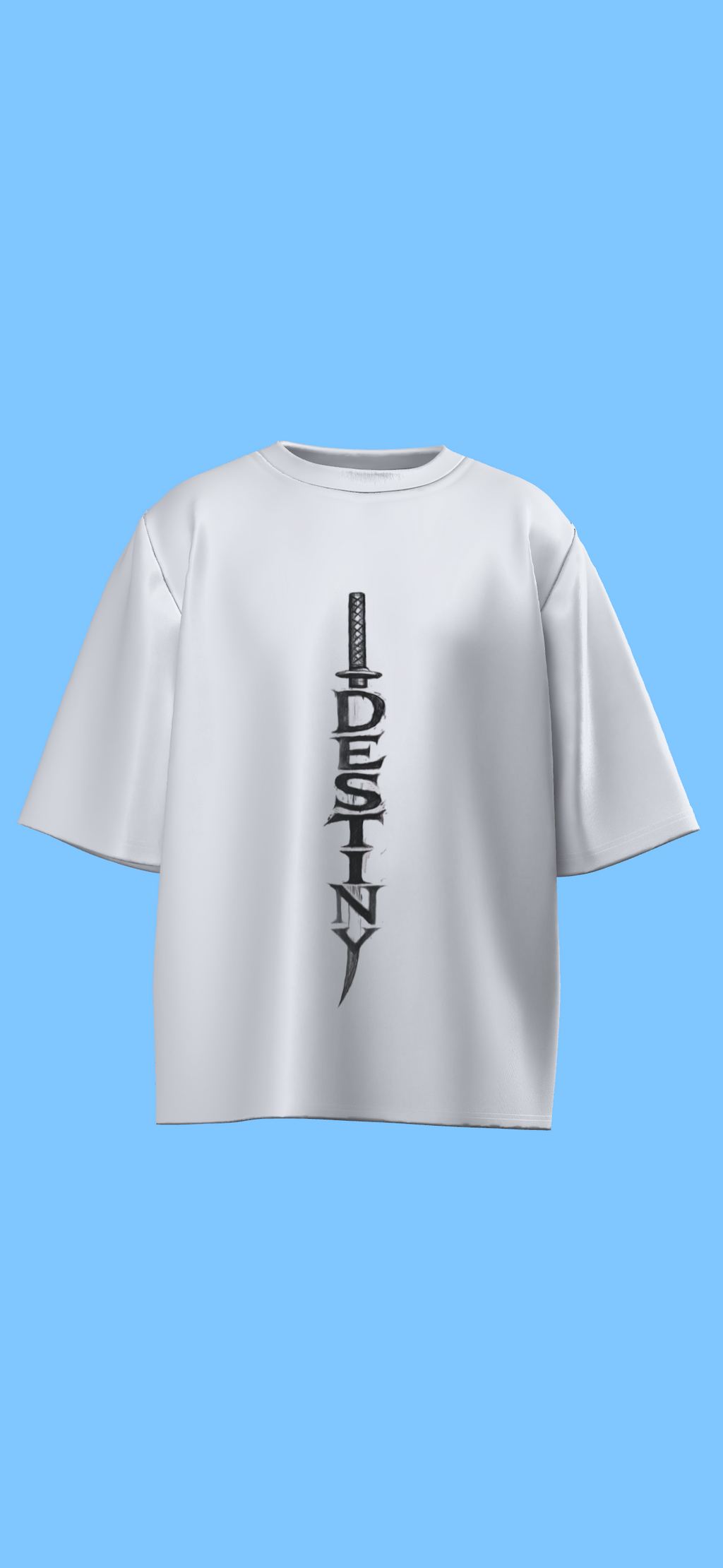 Axiom "DESTINY" Gothic Graphic Tee – Off-White / White