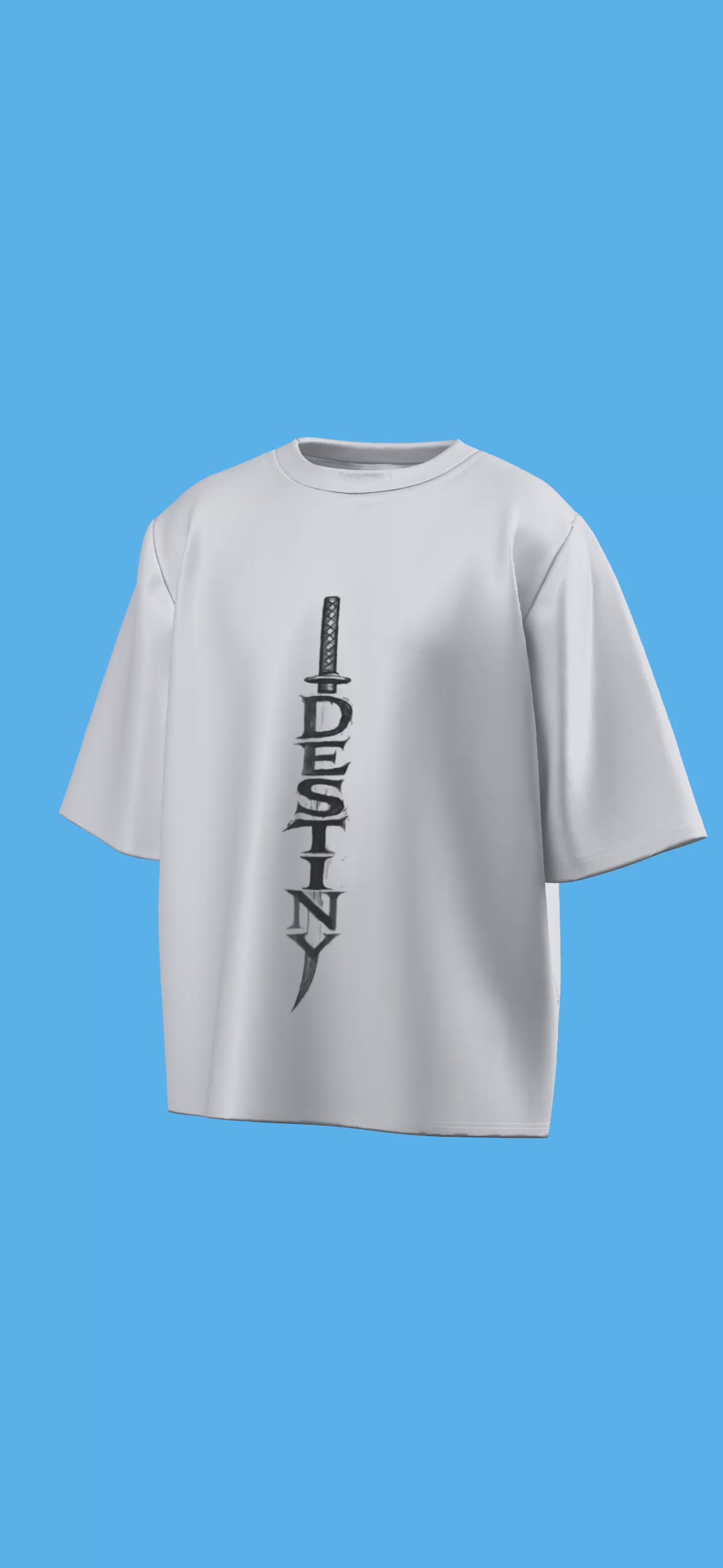 Axiom "DESTINY" Gothic Graphic Tee – Off-White / White